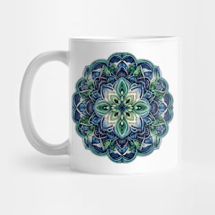 Mandala Blue Green 3 Mug